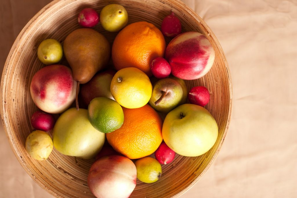 voće, jabuke, agrumi, citrusi, zdjela s voćem, limun, naranča