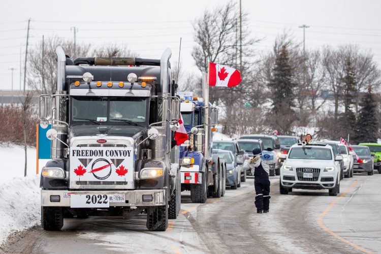 Kanada, kamioni, prosvjed